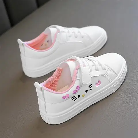 Kids White Sneakers 2025 Fall Slip Resistant Durable Spring Autumn Shoes for Girls 4-16 Years Old Fashion Casual Sports Shoes - Image 2