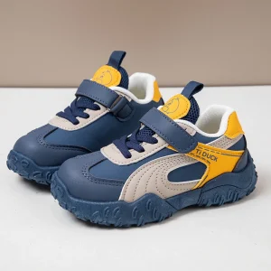 Spring Sport Shoes For Children PU Leather Waterproof Teenager Kid's Sneakers Soft-soled Boy's Girl's Running Shoes Casual Shoes