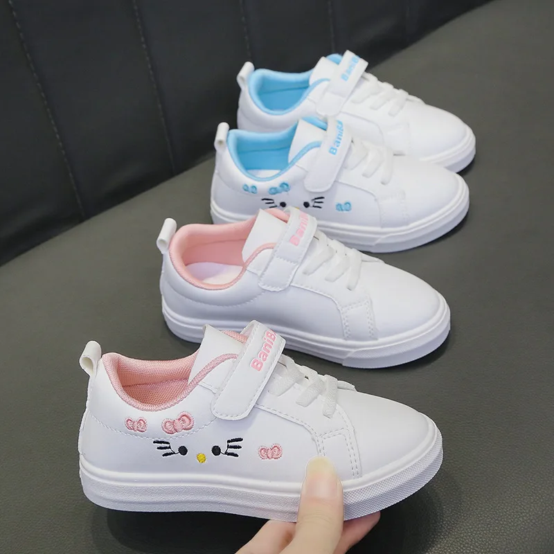 Kids White Sneakers 2025 Fall Slip Resistant Durable Spring Autumn Shoes for Girls 4-16 Years Old Fashion Casual Sports Shoes - Image 4