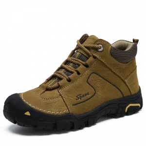 Brand Outdoor Shoes Men Genuine Leather Trekking Hiking Shoes Men Waterproof Hiking Boots Winter Sneakers Mountain Climbing Shoe
